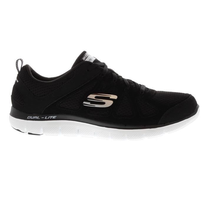 basket skechers femme noir