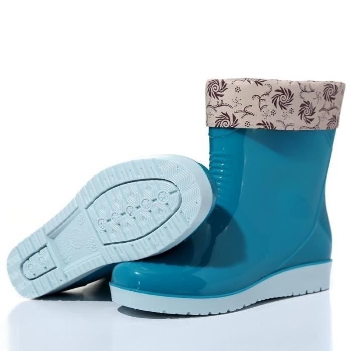 Bottes De Pluie Courtes Femme En Caoutchouc Imperméable - Antidérapantes, Pour Jardin, Travail, Intempéries