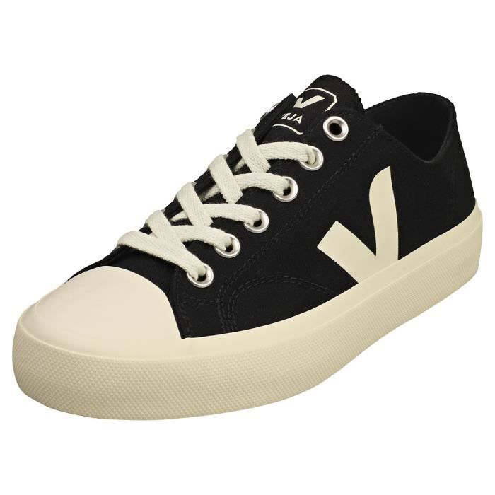 Veja Baskets - VEJA - WATA II LOW - Femme - Noir Blanc - Textile - Lacets