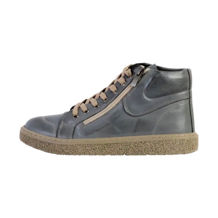 THE DIVINE FACTORY Basket Montante Cuir The Divine Factory Alénoa - Gris