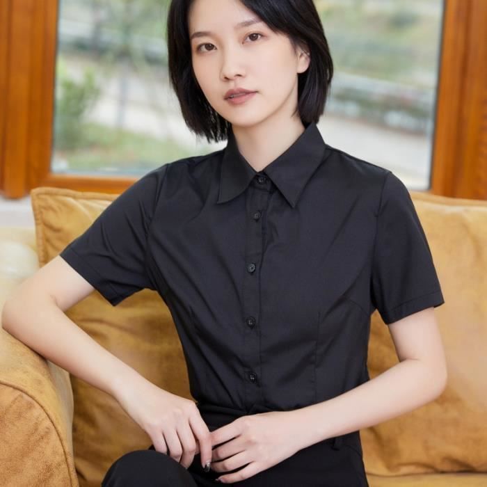 Blouse femme Chemisier manches courtes pour femme blanc cor en