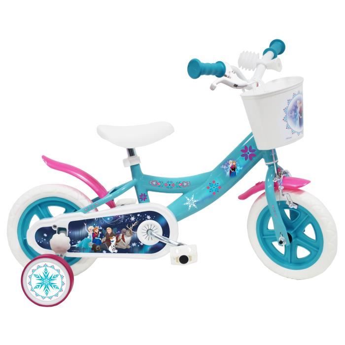 V lo enfant 10 Reine des Neiges avec stabilisateurs panier et