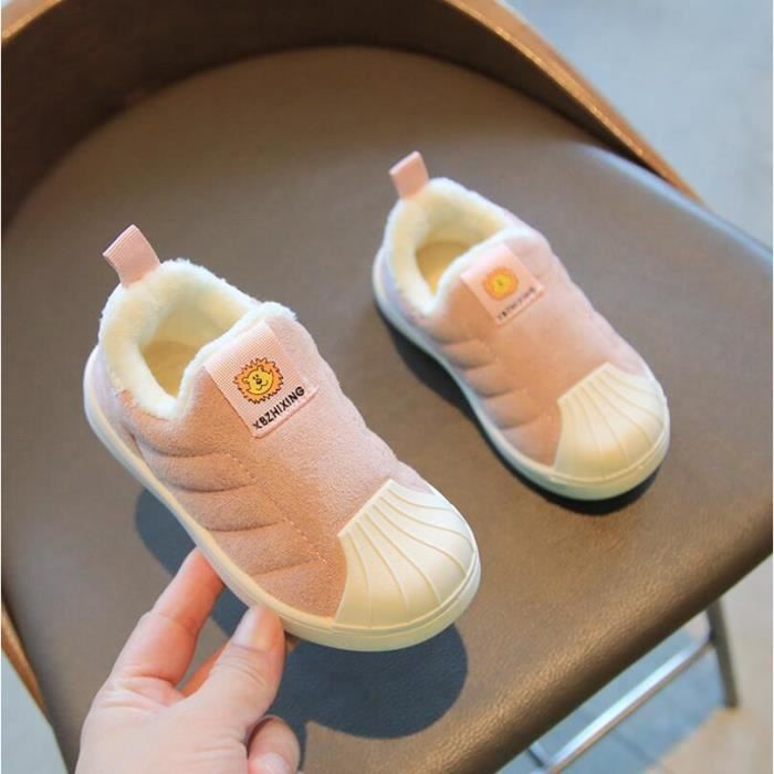 Generisch Chaussures Pour Bébé - Confortables - Avec Semelle Souple - Chaussures Chaudes Pour Bébé - Bottes En Coton - Chaussures D'hiver Pour Garçons - 28, Rose, 20 EU X-Étroit