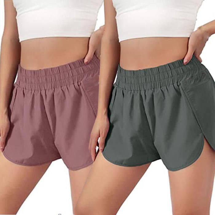 Short De Course Vintage Années 90 - Coton Vert, Taille XXL, Pantalon De Sport Rétro
