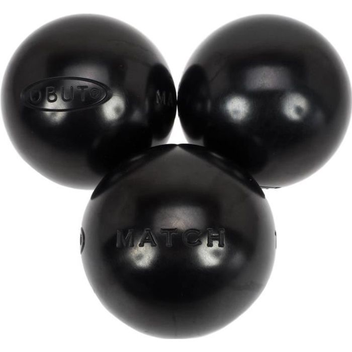 LAGUIOLE Black Edition Jeu de 6 Boules de Pétanque - Cochonnet -  Ramasse-Boule Aimanté- Jeu de Jardin- 2 Joueurs - Métal - Noir