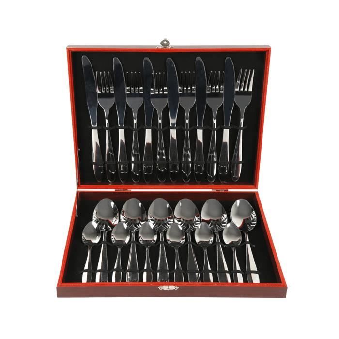 Ménagère de 24 pièces avec support