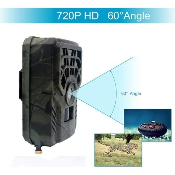 0.5s Caméra de chasse Scoutisme 1080P HD 16MP Trail Jeu de la faune