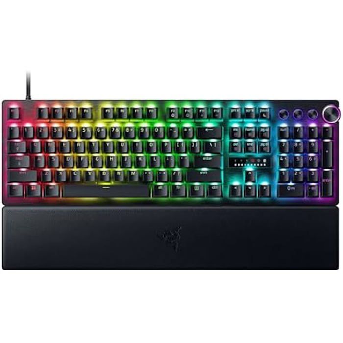 Razer Huntsman V3 Pro Switches Analog Clavier Gamer Optique Razer Snap Tap & Déclenchement Rapide Switches Analogiques réglables de 0 1 à 4 0mm Clavier US QWERTY |