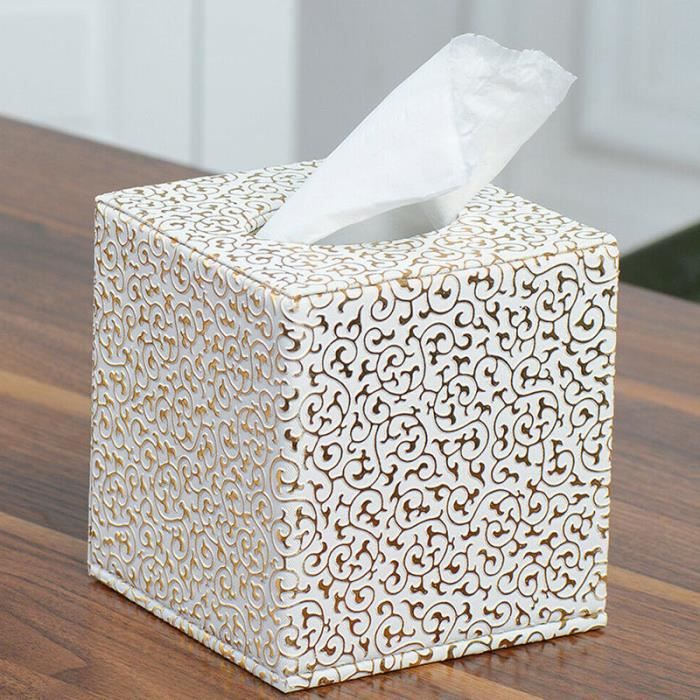 Boîte à mouchoirs carrée à motif sculpté, boîte à mouchoirs de bureau  simple et délicate - Cdiscount Maison