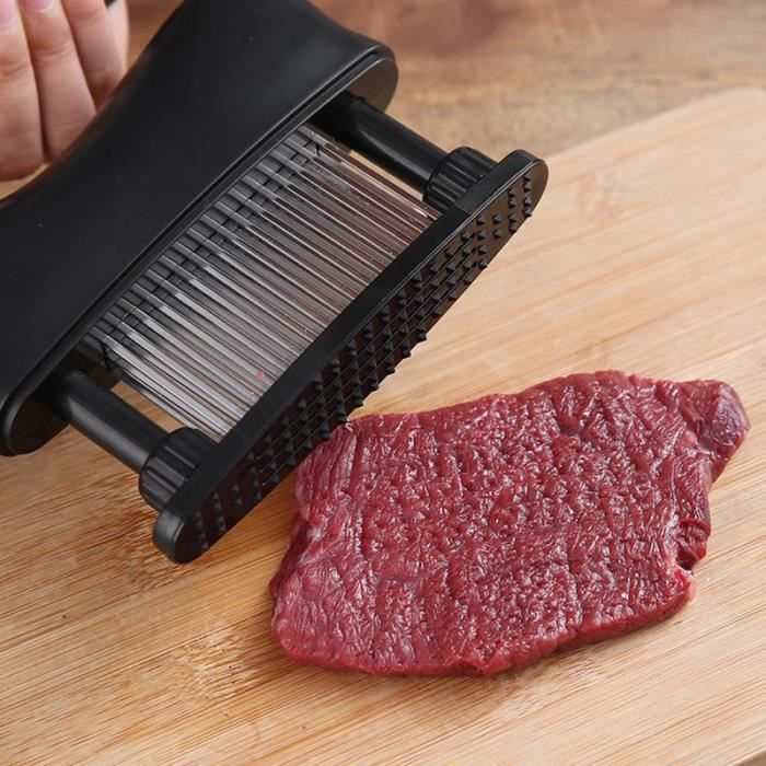 Fyearfly 56 Aiguilles attendrisseur de Viande Lame en Acier Inoxydable Steak de Boeuf attendrisseur de Viande de Porc Outils de Barbecue, Plus de viandes moelleuses
