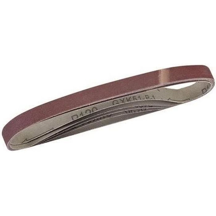 BANDES ABRASIVES DE 13 MM - ASSORTIMENT DE 5 BANDES