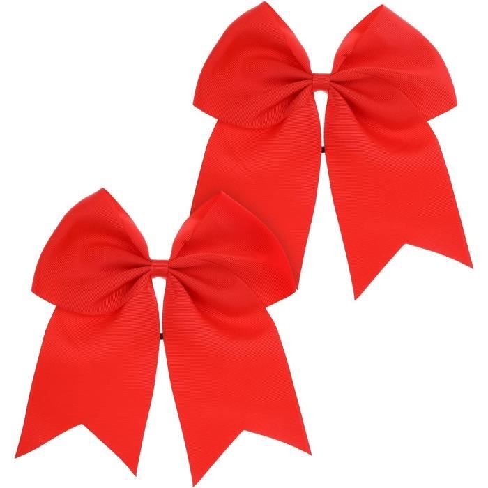 2 pièces Elastique Cheering Bows Bulk Big Hair Bows Géant Cheerleading