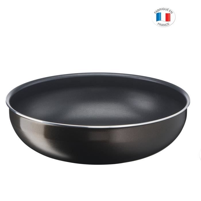 tefal l1507702 ingenio easy plus wok 26 cm, poignée non incluse, antiadhésif, fabriqué en france, tous feux sauf induction