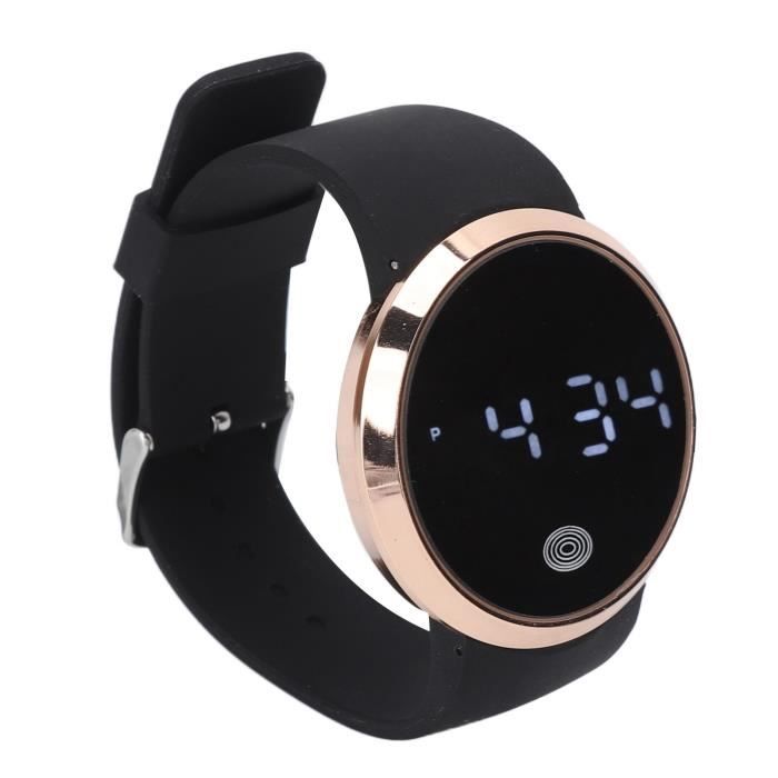Mxzzand Montre LED Ronde Montre LED Pour Femme à écran Tactile LED