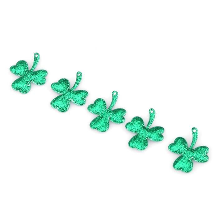 50 Confettis Trèfle Shamrock Vert Pailleté - Décoration De Table - Neuf