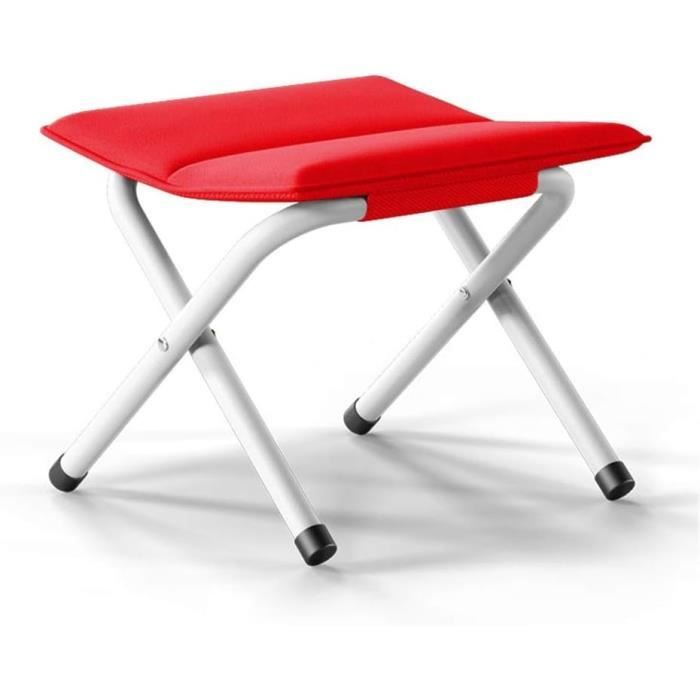 Tabouret Haut Avec Dossier Pliable DRW – Blanc Et Gris, Métal Et Tissu – Dimensions 42 X 30 X 93 Cm