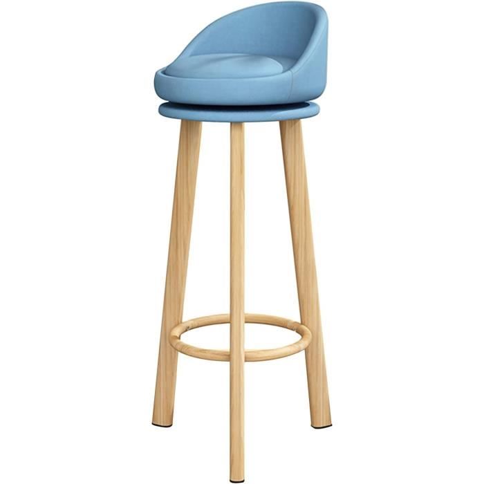 Tabouret De Bar Pivotant Tabouret De Travail À Roulettes Chaise De Bureau Avec Dossier Blanc - Foto 4