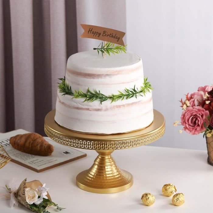 Présentoir à gâteaux doré, lot de 3, présentoir à gâteaux en métal, présentoir à