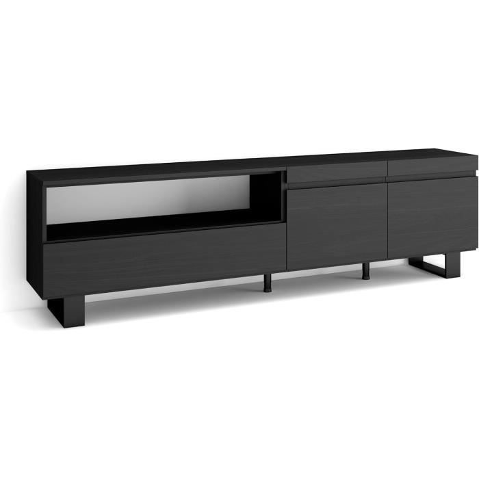| Meuble Tv | Banc Télé | Grand Espace De Rangement | 200X57X35Cm ...