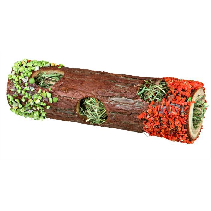Tunnel en bois naturel avec foin et fleur dhib…