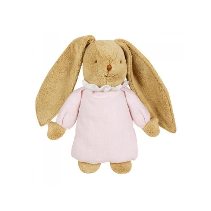 Lapin Nid D Ange Doudou Musical Lin Rose Poudre 25cm Cdiscount Puericulture Eveil Bebe