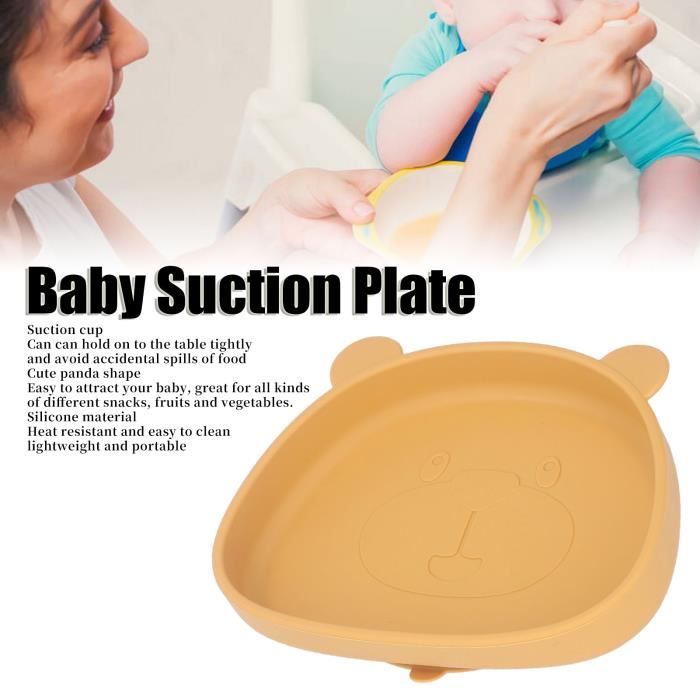 Gourde Bebe Bol Ventouse Bébé Kyraton - Avec Paille Et Cuillères, Incassable, Antidérapant Pour Lait/soupe - Bleu Clair Accessoire Repas Bébé