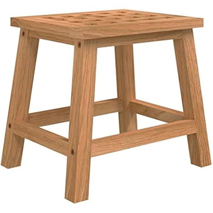 Tabouret - VIDAXL - Noyer - 29 x 22 5 x 22 5 cm - Bois massif - Style contemporain