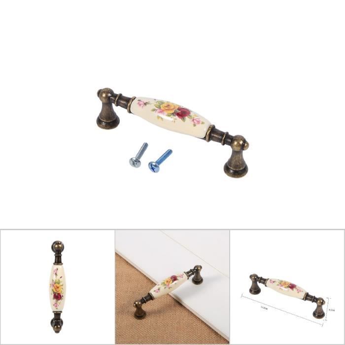 Bouton Et Poignée De Porte En Céramique à Pois De Nicola Spring - Rouge