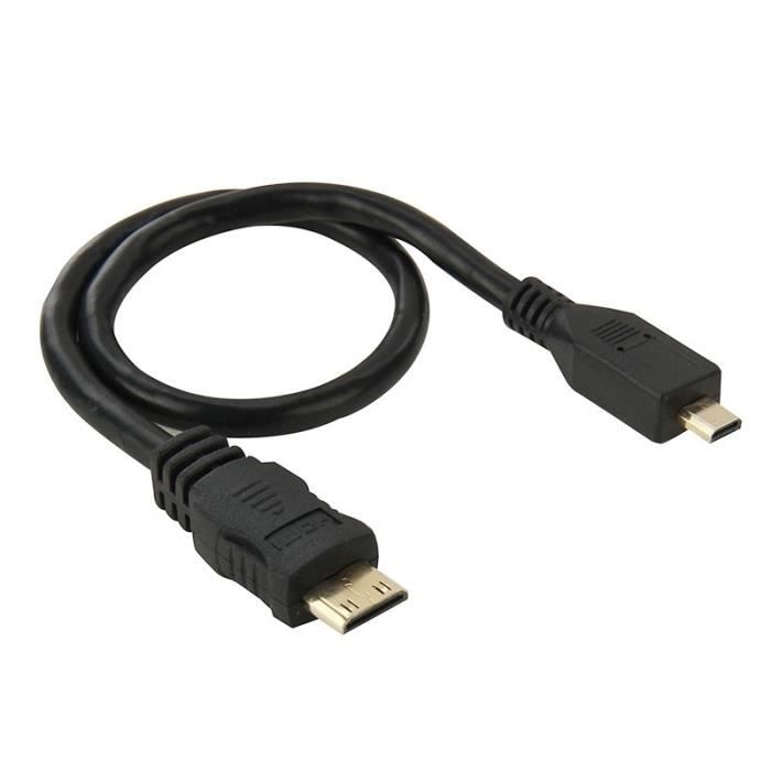 Cable Hdmi Version 1 4 Mini Hdmi Usb C Type C Homme Micro D Adaptateur Male Cable Longueur 30cm Prix Pas Cher Cdiscount