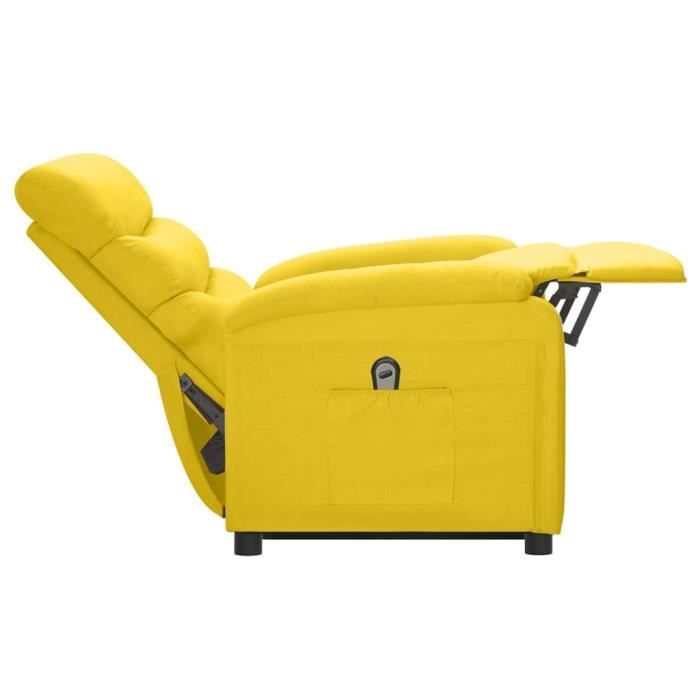 yosoo fauteuil inclinable debout jaune moutarde tissu ls008
