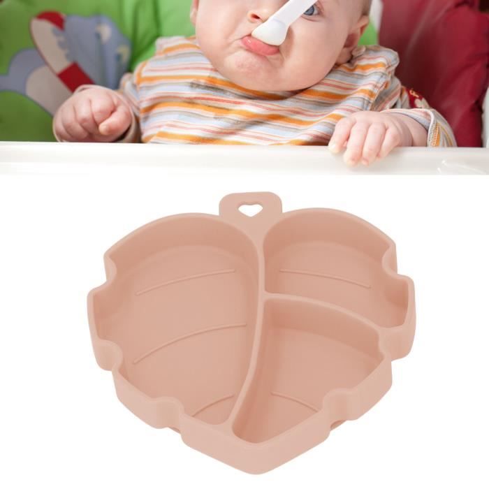 Lot De 2 Assiettes Enfant Avec Ventouse Acier Inoxydable 23cm - Assiettes Divisées Anti-Dérapantes