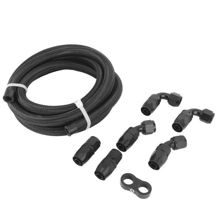 Raccord Adaptateur Carburant AN10 Mâle-femelle 45 Degrés - Noir, Marque Uxcell, Neuf