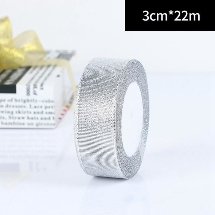 3 Rouleaux Ruban Satin Mocrop 2,5cm X 9m - Pour Cadeaux, DIY, Déco | Couleurs Rose, Pourpre, Champagne