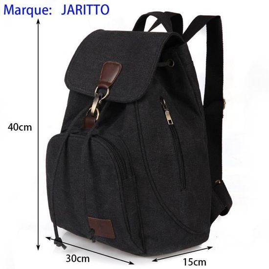Sac Dos Femme en Toile Vintage Sac Dos Loisir Voyage Ecole