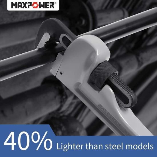 MaxPower Clé à griffe Stillson 620mm(24) Clé Serre-Tubes Type STILLSON  Aluminium Ultra-résistante Cle Plomberie : : Bricolage
