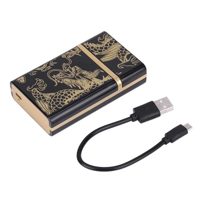 Bote  cigarettes portable avec briquet lectrique rechargeable Super Mini  USB (Golden Dragon) - - Cdiscount Au quotidien