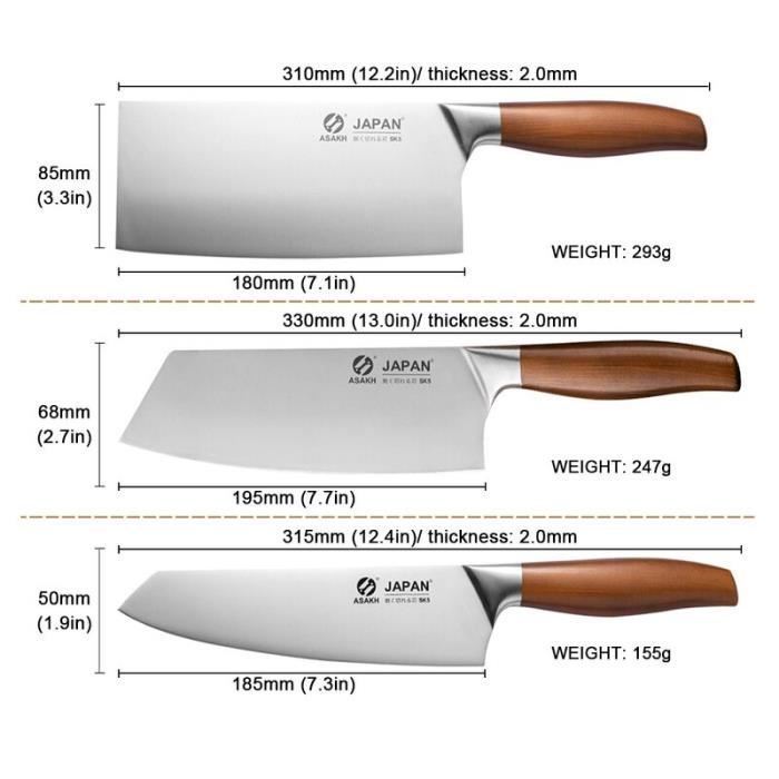 Couteau Boucher Professionnel Couteau de Cuisine Japonais Couteau, 8 Inch  Couteau à Viande , Hache de Boucher en Acier Inox Dur A108 - Cdiscount  Maison