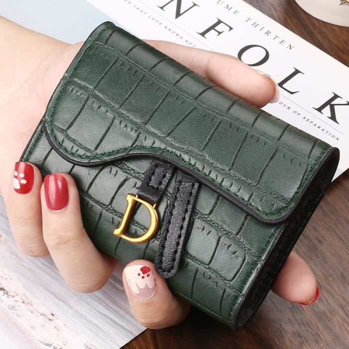 Porte cartes De Luxe Pour Femmes Portefeuille Court Mini Porte