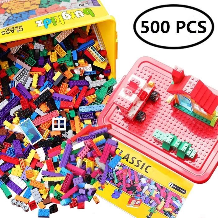 Set de 100 briques de construction en plastique - multicolore, Jouet
