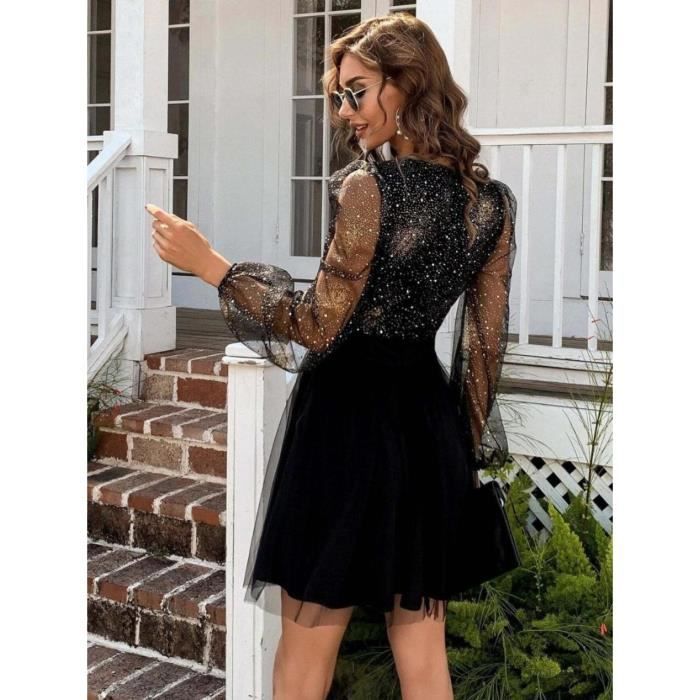 Robe paillette et tulle outlet