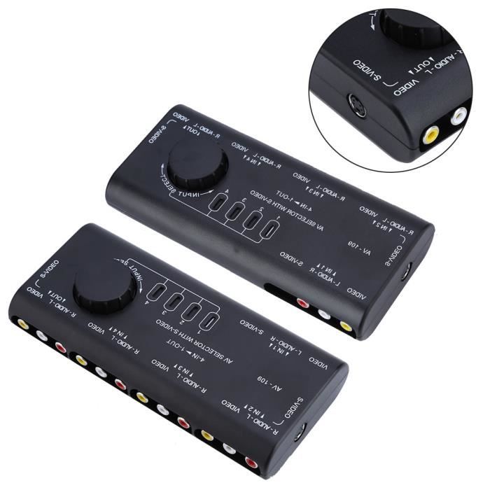 SOLUPEAK S1 Commutateur RCA stéréo 4 en 1 Sortie Audio Signal Source Commutateur HiFi Sélecteur SOLUPEAK S1 Commutateur RCA stéréo 4 en 1 Sortie Audio Signal Source Commutateur HiFi Sélecteur