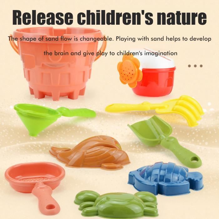 Seau pliable pour enfants avec râteau et pelle en plastique pour jouets Seau pliable pour enfants avec râteau et pelle en plastique pour jouets
