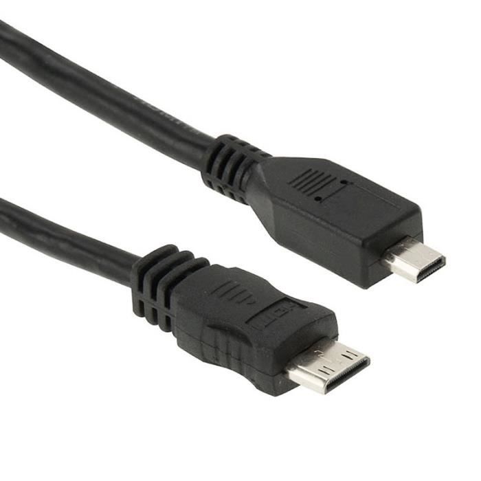 Cable HDMI Version 1.4 Mini-HDMI USB-C type C Homme Micro D Adaptateur mâle  câble Longueur: 30cm - Cdiscount Informatique