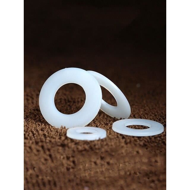 Rondelle plate en nylon blanc, isolation en plastique, joints d