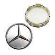 Lot de 4 Cache Moyeu de Roue 60mm Full Silver Modifiés pour Jante Mercedes  - Logo Mercedes Benz-2
