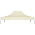 2450NEU- Toit de tente de réception,Toile de rechange pour pavillon tonnelle tente imperméable 4x3 m Crème 270 g-m²-2