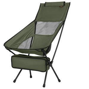 TRIZAND Chaise De Plage Pliable Avec Pieds Bas - Chaise Camping Légère Charge 100 Kg - Siège Respirant Avec Sac De Transport