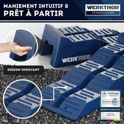 WERKTHOR Lot 2 Cales Chargement Camping-Car - Cales Résistantes 4T Avec Sac Transport