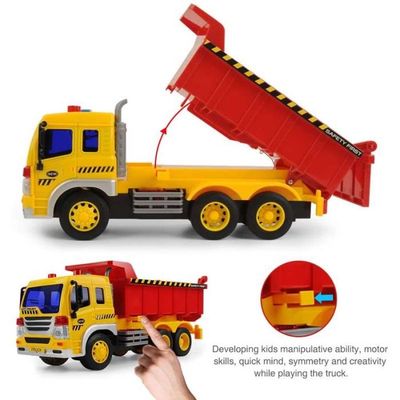 Set De Véhicules De Chantier Gxhong - 4 Engins à Friction + Tapis De Jeu 2 En 1 - Sans Piles - Dès 3 Ans
