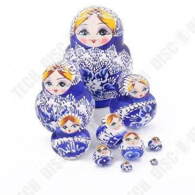 YAKELUS Poupées Gigognes Russes 7 Pièces – Matriochkas En Bois Peint, Artisanat Fait Main, Cadeau Traditionnel